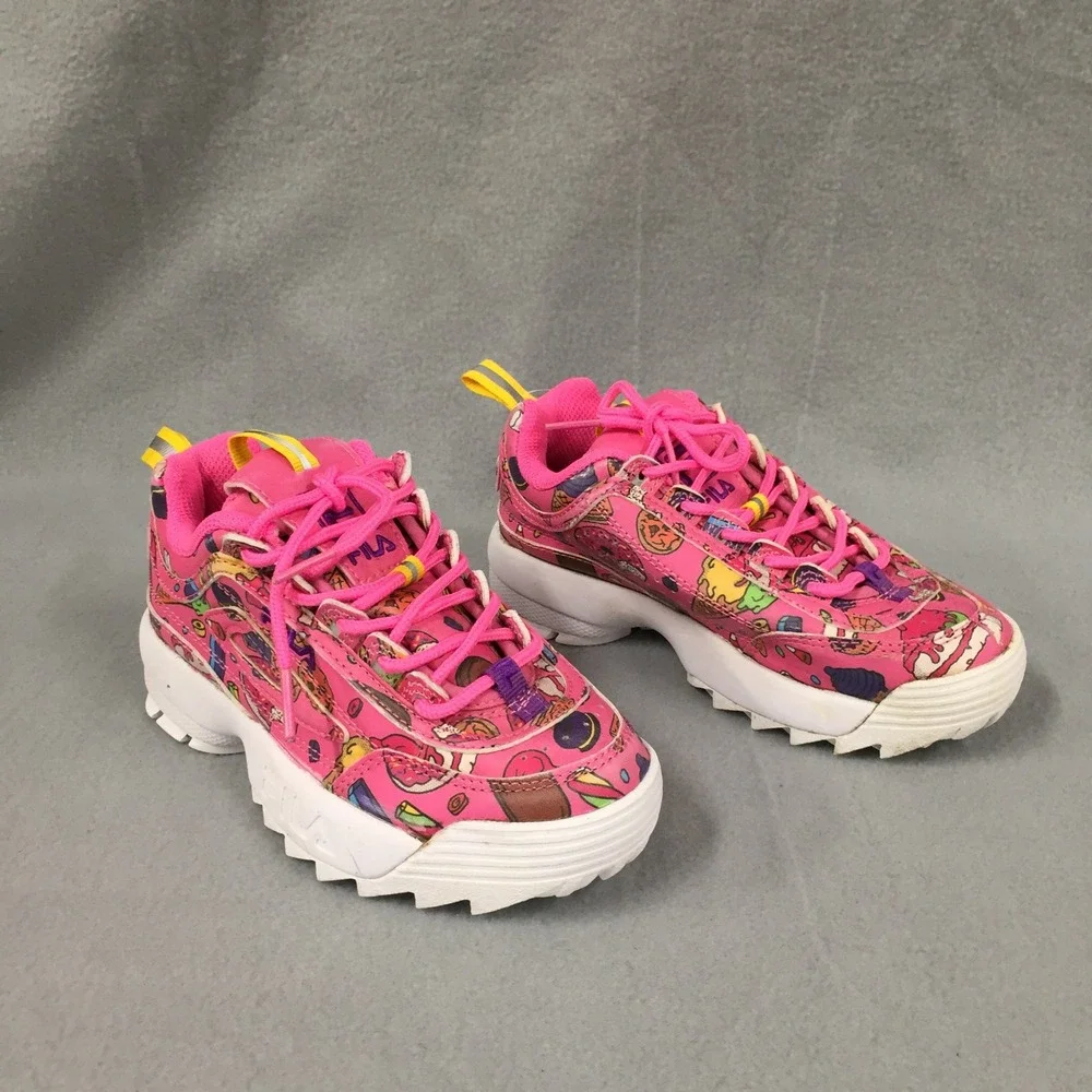 Fila Disruptor II Kids‎ Pink Sweet Treats Cupcake Sneakers 3XM01784-694 Size 13